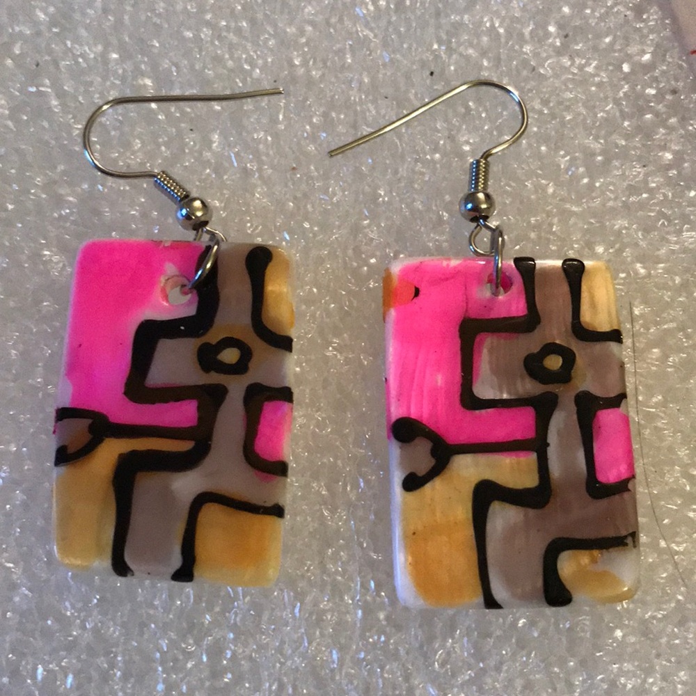 Paint mop earring